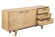 Sideboard Anrichte STOCKHOLM Wildeiche Massivholz & Furnier lackiert