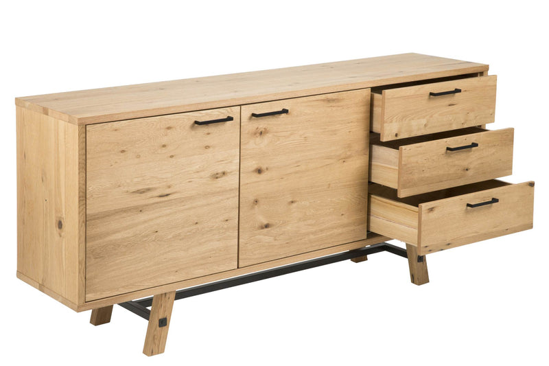Sideboard Anrichte STOCKHOLM Wildeiche Massivholz & Furnier lackiert