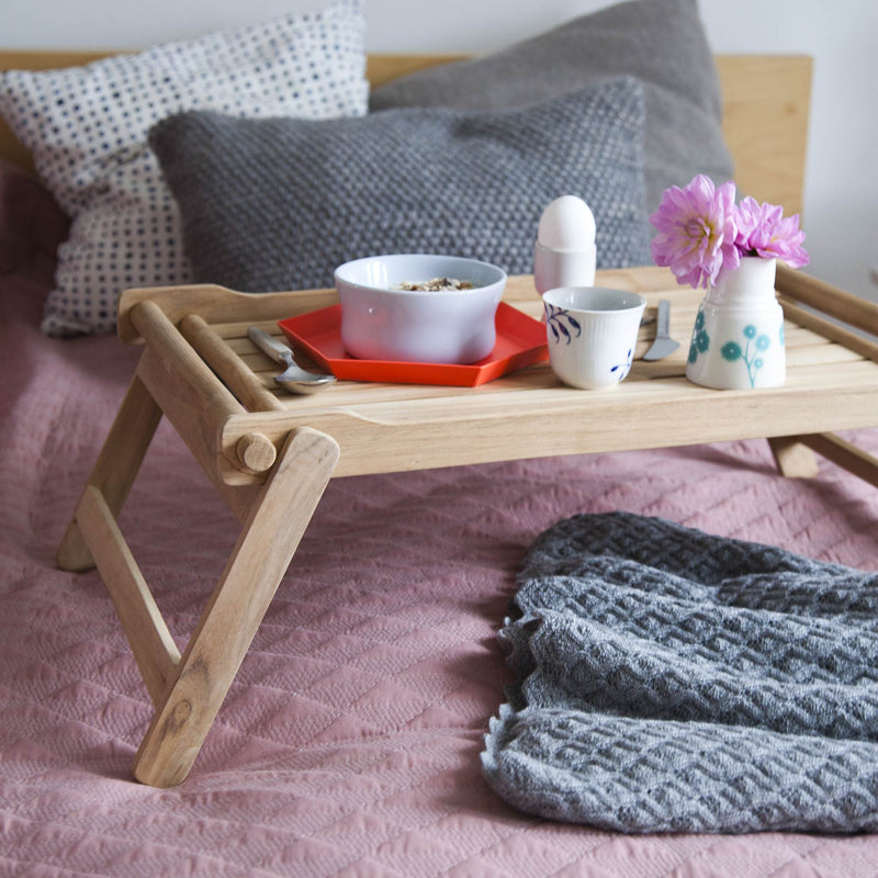 Bett-Tablett Frühstückstablett Serviertablett aus Teak