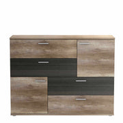 Kommode SKIVE 2-trg. 4 Schubladen Optik Eiche Antik / Touchwood
