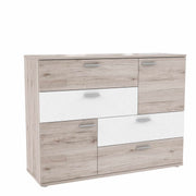 Kommode Sideboard SKIVE Optik Sandeiche / Weiß von Forte