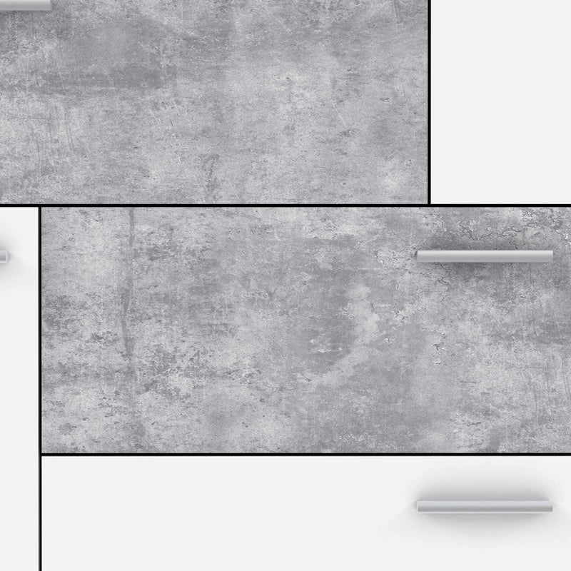 Kommode Sideboard SKIVE Optik Betonoptik lichtgrau / Weiß von Forte