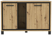 Kommode TRONDHEIM 2 Türen Artisan Eiche / Schwarzeiche Optik von Forte