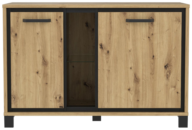 Kommode TRONDHEIM 2 Türen Artisan Eiche / Schwarzeiche Optik von Forte