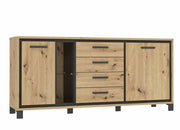 Sideboard TRONDHEIM 2 Türen Artisan Eiche / Schwarzeiche Optik