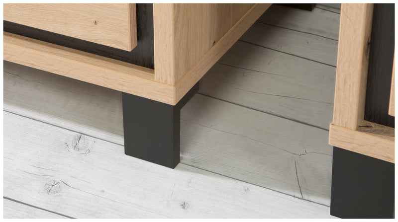 Sideboard TRONDHEIM 2 Türen Artisan Eiche / Schwarzeiche Optik