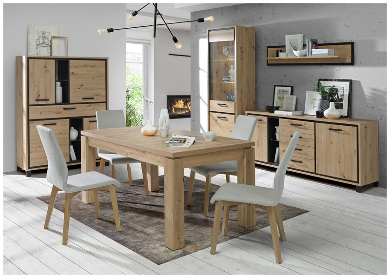 Sideboard TRONDHEIM 2 Türen Artisan Eiche / Schwarzeiche Optik
