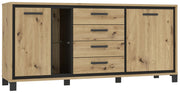 Sideboard TRONDHEIM 2 Türen Artisan Eiche / Schwarzeiche Optik