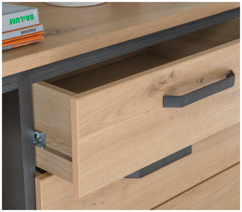 Sideboard TRONDHEIM 2 Türen Artisan Eiche / Schwarzeiche Optik
