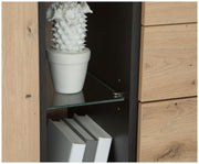 Sideboard TRONDHEIM 2 Türen Artisan Eiche / Schwarzeiche Optik