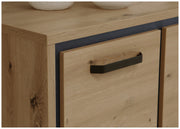 Sideboard TRONDHEIM 2-trg. 4 Schubladen Artisan / Schwarzeiche Optik