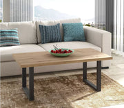 Couchtisch Artisan Eiche Optik 110 x 60 cm mit Kufengestell schwarz