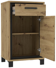 Schuhschrank TRONDHEIM Artisan Eiche Schwarzeiche Optik Forte