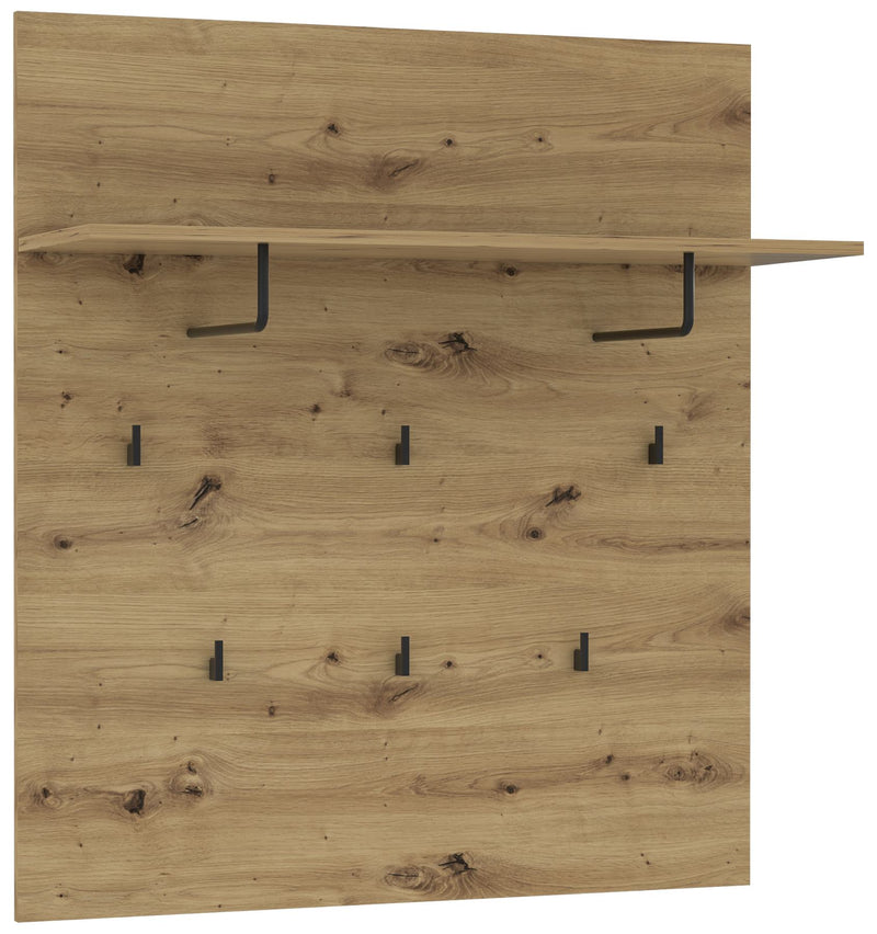 Garderobenpaneel TRONDHEIM mit 6 Haken Artisan Eiche Optik von Forte