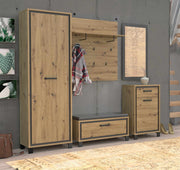 Garderobenpaneel TRONDHEIM mit 6 Haken Artisan Eiche Optik von Forte