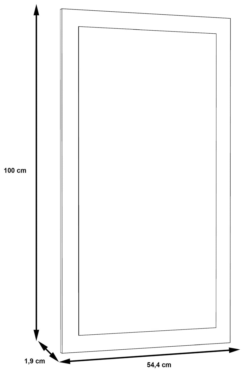 Spiegel TRONDHEIM 54,4 x 100 cm Optik Black Oak von Forte