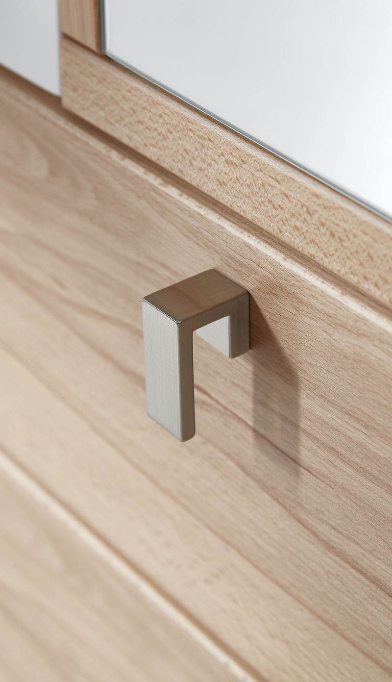 Schuhschrank Dielenschrank SERPIO - Weiß mit Absetzung Wildbuche