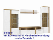 Wohnwand Wohnzimmerschrank TULUZA Optik Weiß / Artisan Eiche von Forte