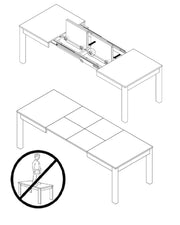 Ausziehtisch Esstisch TULUZA Optik Weiß / Weiß glänzend von Forte