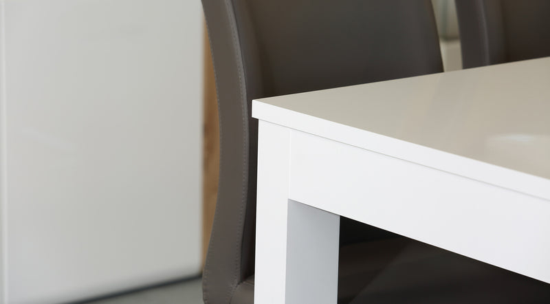 Ausziehtisch Esstisch TULUZA Optik Weiß / Weiß glänzend von Forte
