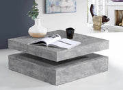 Couchtisch TURN mit drehbarer Platte Optik Beton lichtgrau von Forte