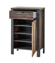 Schuhschrank CARDIFF - 69 cm Vintage Style Mix dark
