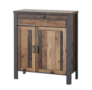 Schuhschrank CARDIFF - 94 cm Vintage Style Mix dark
