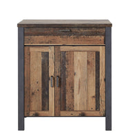 Schuhschrank CARDIFF - 94 cm Vintage Style Mix dark