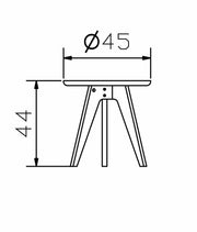 Beistelltisch Hocker CIRCO Eiche massiv Rund 45 cm von Hasena