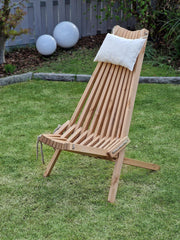 Faltbarer Gartensessel Relaxsessel FALUN Kiefer geölt inkl. Kissen