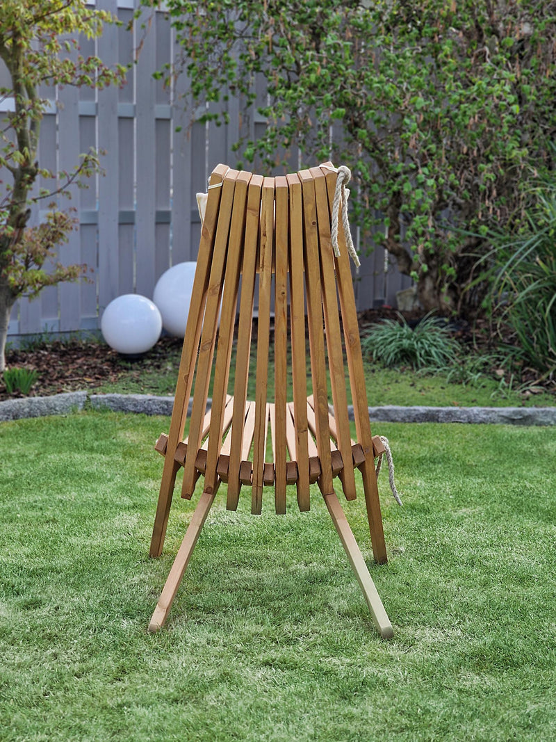 Faltbarer Gartensessel Relaxsessel FALUN Kiefer geölt inkl. Kissen