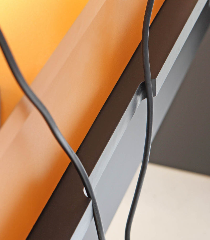 Gaming Tisch TEZAUR 2B Computertisch Black Orange mit Beleuchtung