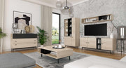 Couchtisch CAREA 110 x 65 cm Comano Pflaume Optik / Schwarz von Forte