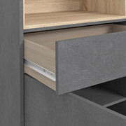 Regal GALACTIQUE 1 Tür Optik Beton grau / Sonoma Eiche von Forte