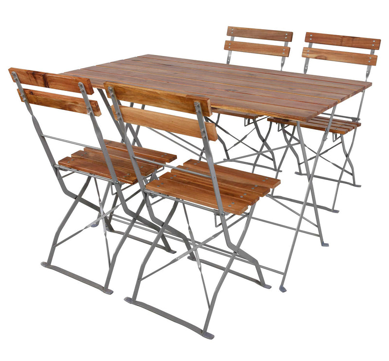 Biergartenstuhl Gartenstuhl klappbar -  Metall und Akazie