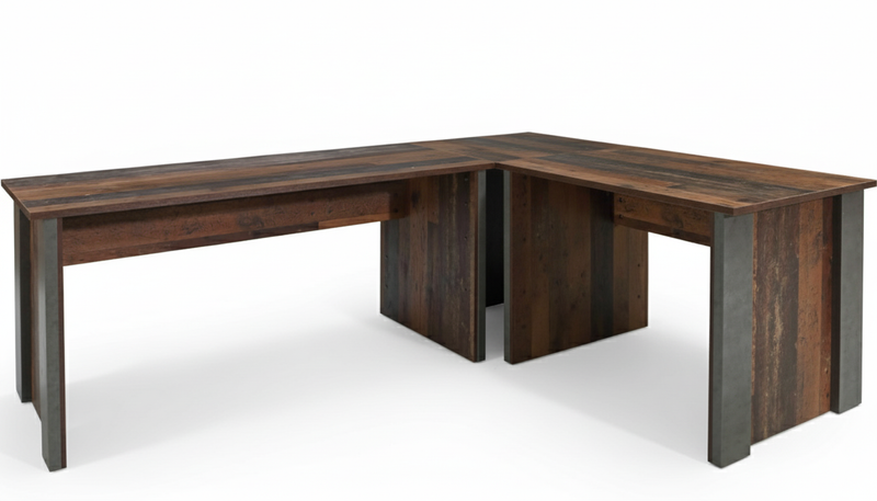 Eckschreibtisch Arbeitstisch CLIF - Old Wood Vintage und Beton Optik