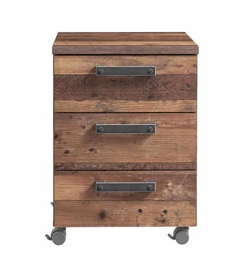 Rollcontainer CLIF 3 Schubladen Optik Old Wood Vintage von Forte