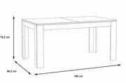 Esstisch Ausziehtisch SUPRIE 160 x 90 Comano Pflaume Optik von Forte