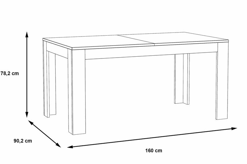 Esstisch Ausziehtisch SUPRIE 160 x 90 Comano Pflaume Optik von Forte