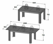 Esstisch Ausziehtisch SUPRIE 160 x 90 Comano Pflaume Optik von Forte
