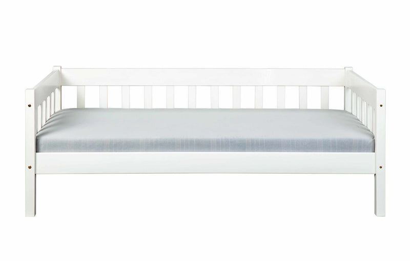 Sofabett Einzelbett SINTRO 90 x 200 cm Kiefer Massivholz weiß lackiert