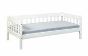 Sofabett Einzelbett SINTRO 90 x 200 cm Kiefer Massivholz weiß lackiert