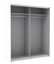 Schwebetürenschrank Kleiderschrank WINNER Weiß / Beton Optik von Forte