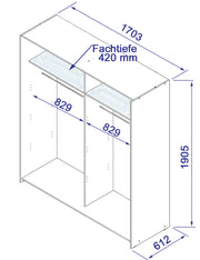 Kleiderschrank Schwebetürenschrank WINNER Optik Weiß von Forte