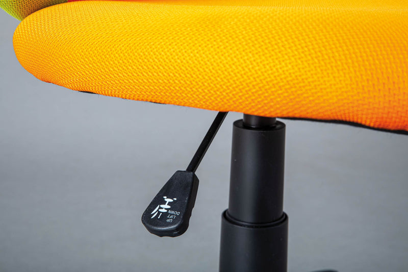 Jugenddrehstuhl Drehstuhl JESSI Mesh Orange / Grün