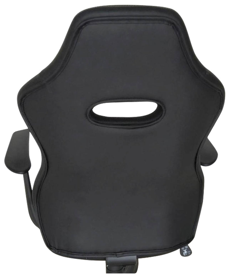 Drehstuhl Bürodrehstuhl MYHOMI Kunstleder Schwarz / Grau mit Armlehne