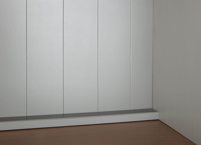 Buffet Vitrine LUZERNA 5.1 mit 4 Türen Kiefer Grau Sepia lackiert