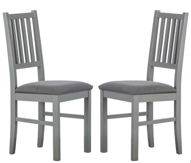 2er Set Stuhl LUZERNA 7.1 Buche Massivholz Grau Sepia lackiert