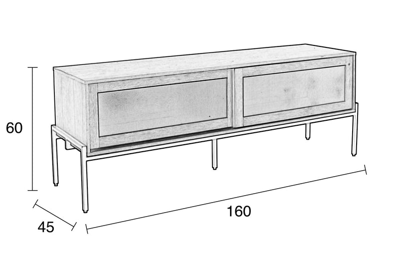 Sideboard HARDY BLACK EICHE von ZUIVER