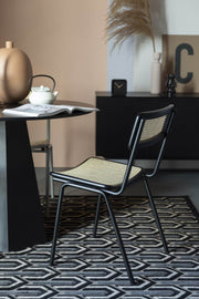 Stuhl Stapelstuhl JORT BLACK-NATURAL von ZUIVER